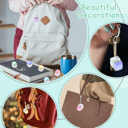 Pastel Keyboard Keycap Fidget Keychain – Clicky Stress Relief Toy & Desk Accessory
